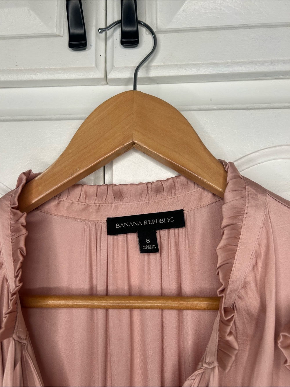 Banana Republic Dusty Rose Maxi Dress with Ruffle Sleeves - Picture 2 of 7